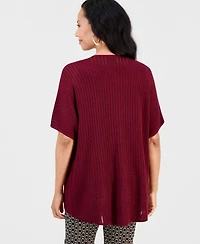Jm Collection Women's Pointelle Open-Front Cardigan, Macy's Exclusive