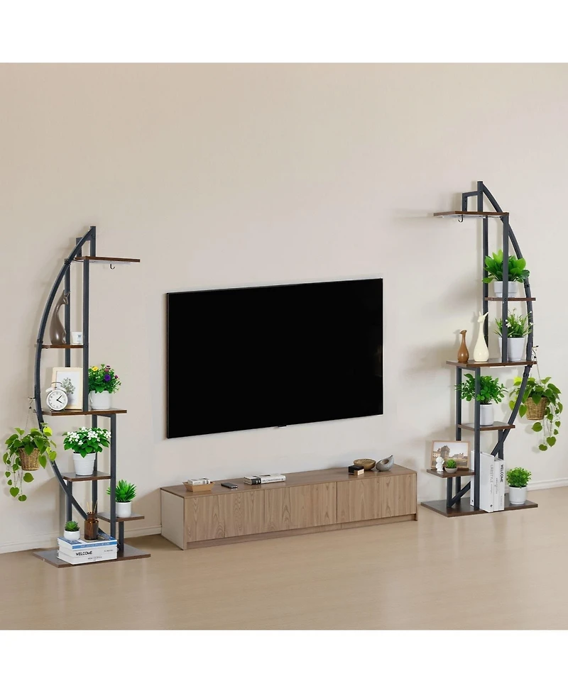 Sugfit 3-Tier Kids Bookshelf and Toy Storage Organizer with Sling Book Rack for Toddler