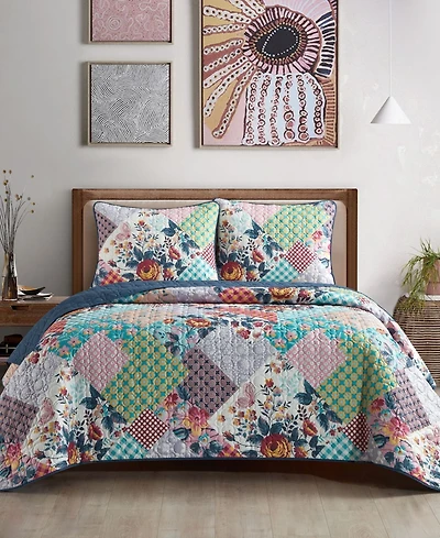 Stratford Park Leslie Floral 3-Piece Quilt Set