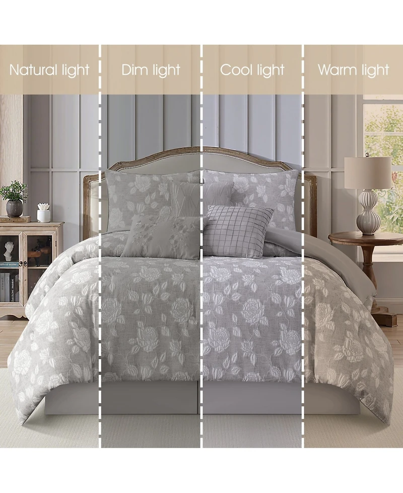 Stratford Park Leana Floral 7-Piece Comforter Set, Queen