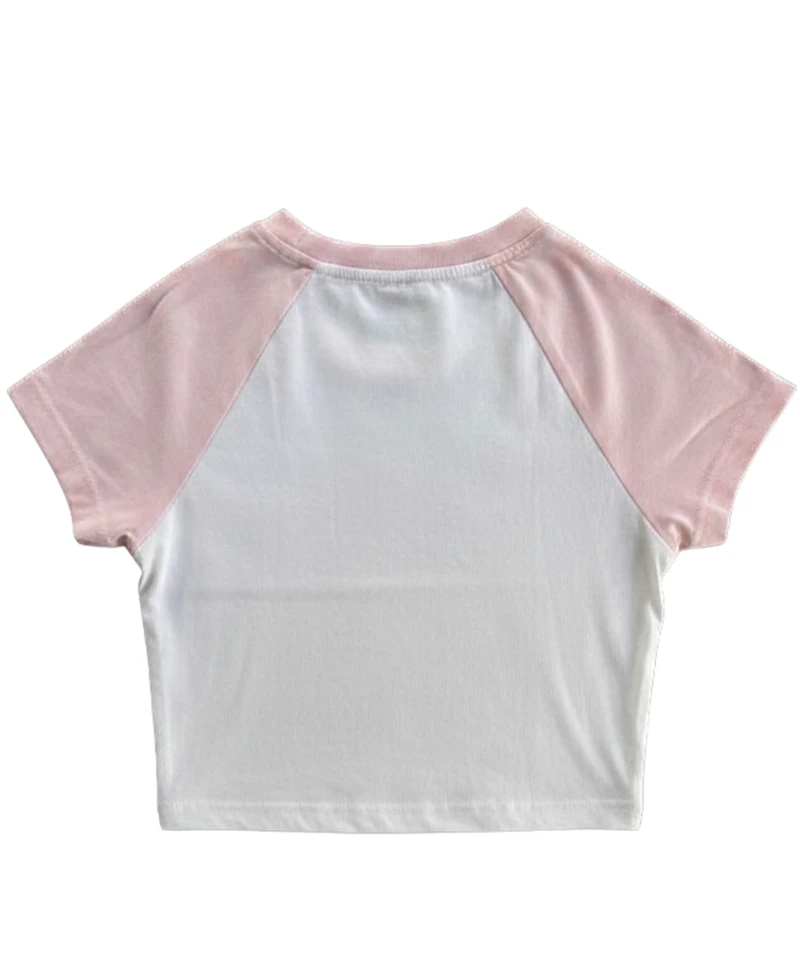 With Jules Girls' 7-16 Printed Raglan Sleeve Crewneck T-Shirt