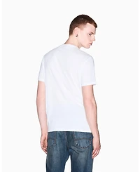 A|X Armani Exchange Men's Short Sleeve Metallic Box Logo Slim Fit T-Shirt