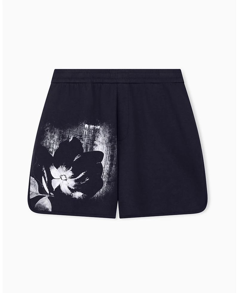 A|X Armani Exchange Men's Exposed Flower Fleece Shorts