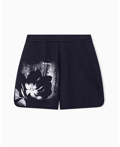 A|X Armani Exchange Men's Exposed Flower Fleece Shorts