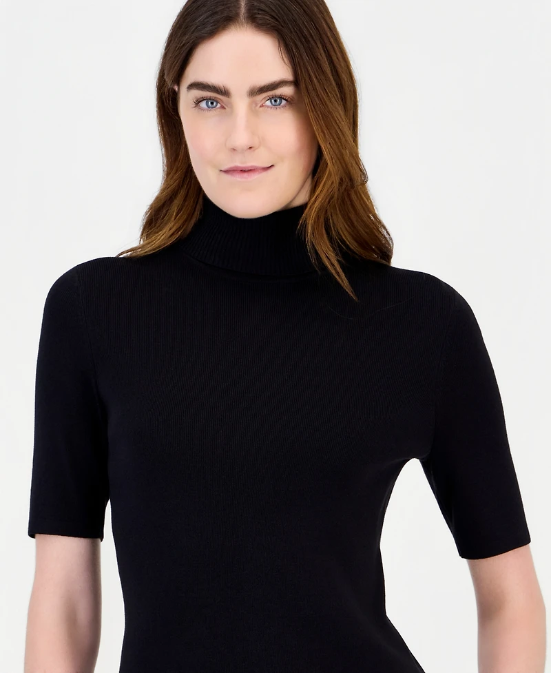 Anne Klein Women's Half-Sleeve Turtleneck Sweater