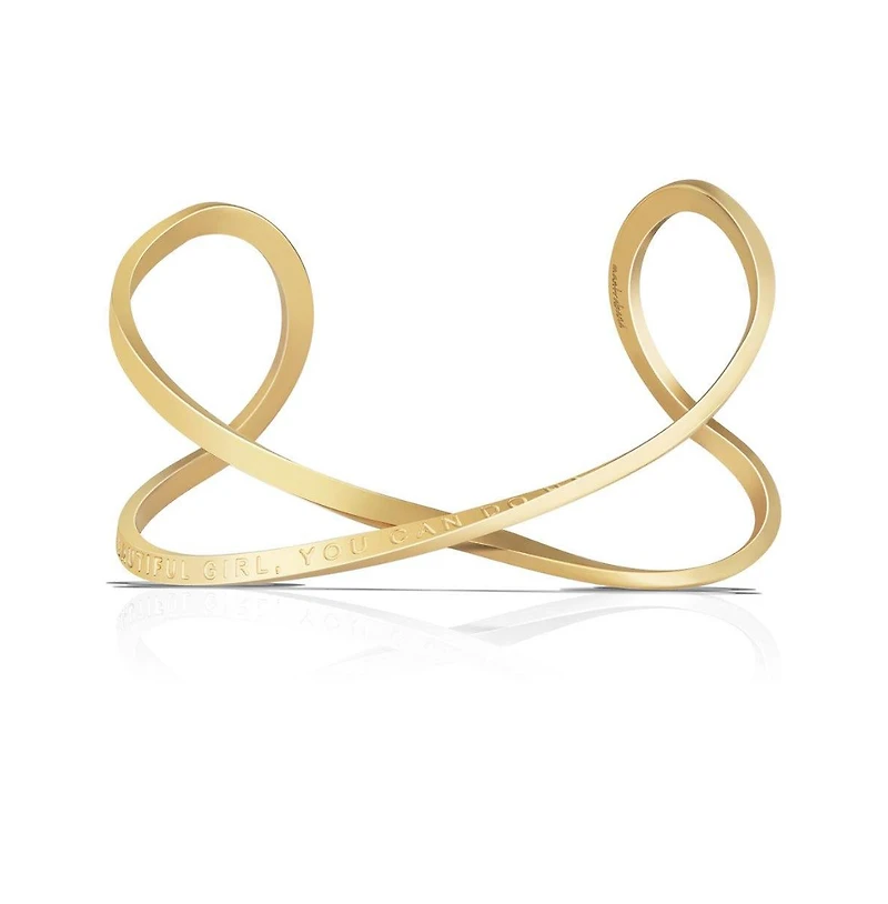 Mantra Beautiful Girl, You Can Do Hard Things Infinity Cuff - No ink