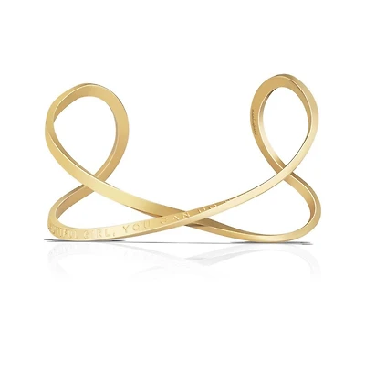 Mantra Beautiful Girl, You Can Do Hard Things Infinity Cuff - No ink