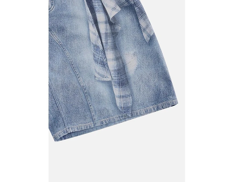 Aelfric Eden Women's Plaid Panel Chain Jorts