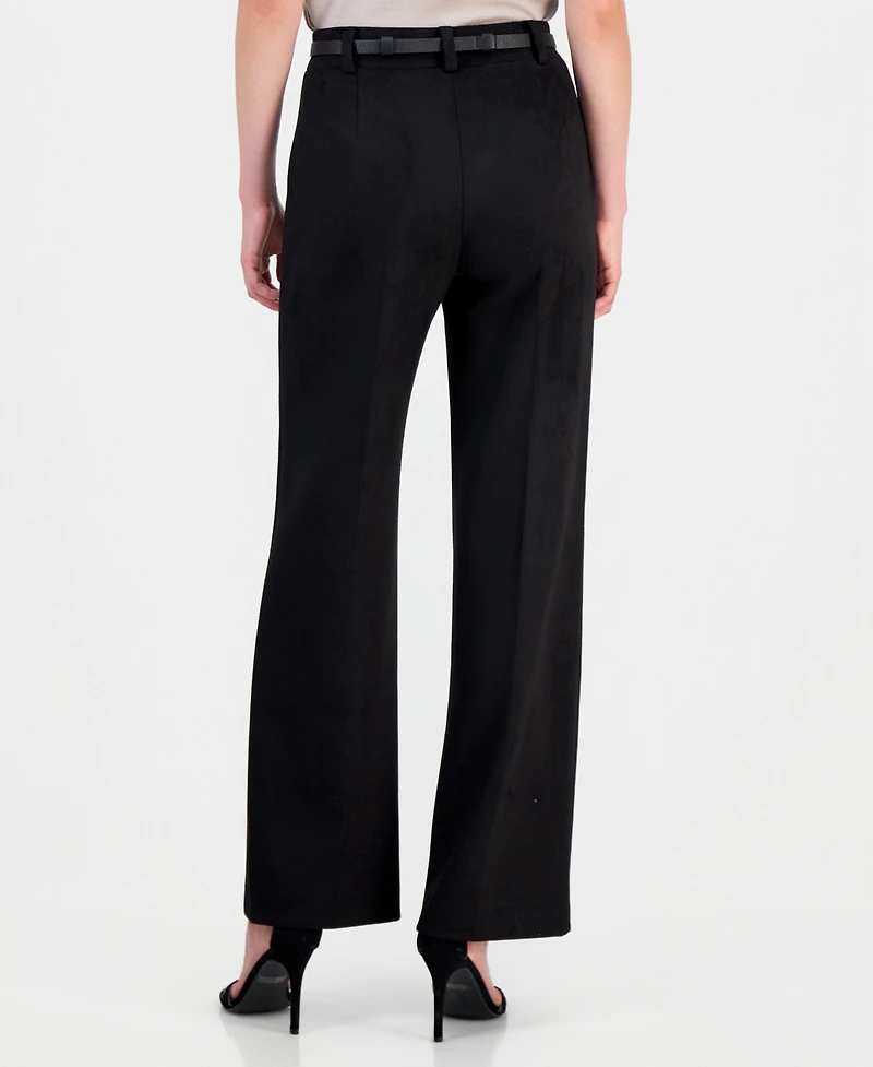 Anne Klein Women's Pull-On Wide-Leg Scuba Pants