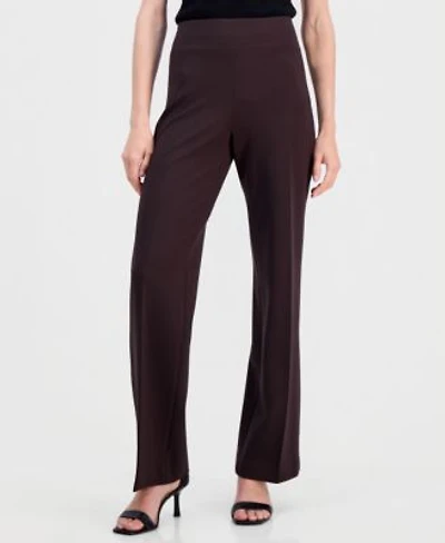 Anne Klein Womens High Rise Pull On Wide Leg Pants