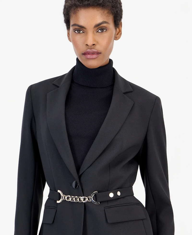 Anne Klein Women's Notch Collar Belted Blazer