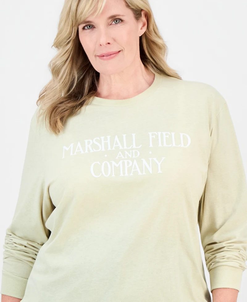 Marshall Fields Adult Unisex Logo Crewneck Long-Sleeve Shirt