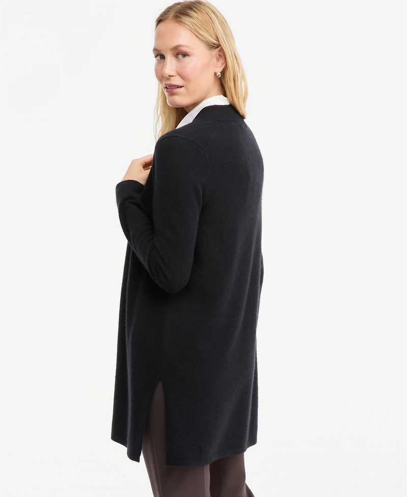 Charter Club Women's 100% Cashmere Split-Hem Long Cardigan, Macy's Exclusive