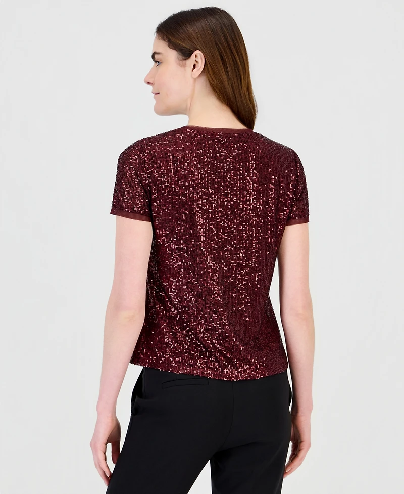 Anne Klein Women's Sequined T-Shirt