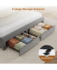 gaomon Bed Frame with Storage Drawers