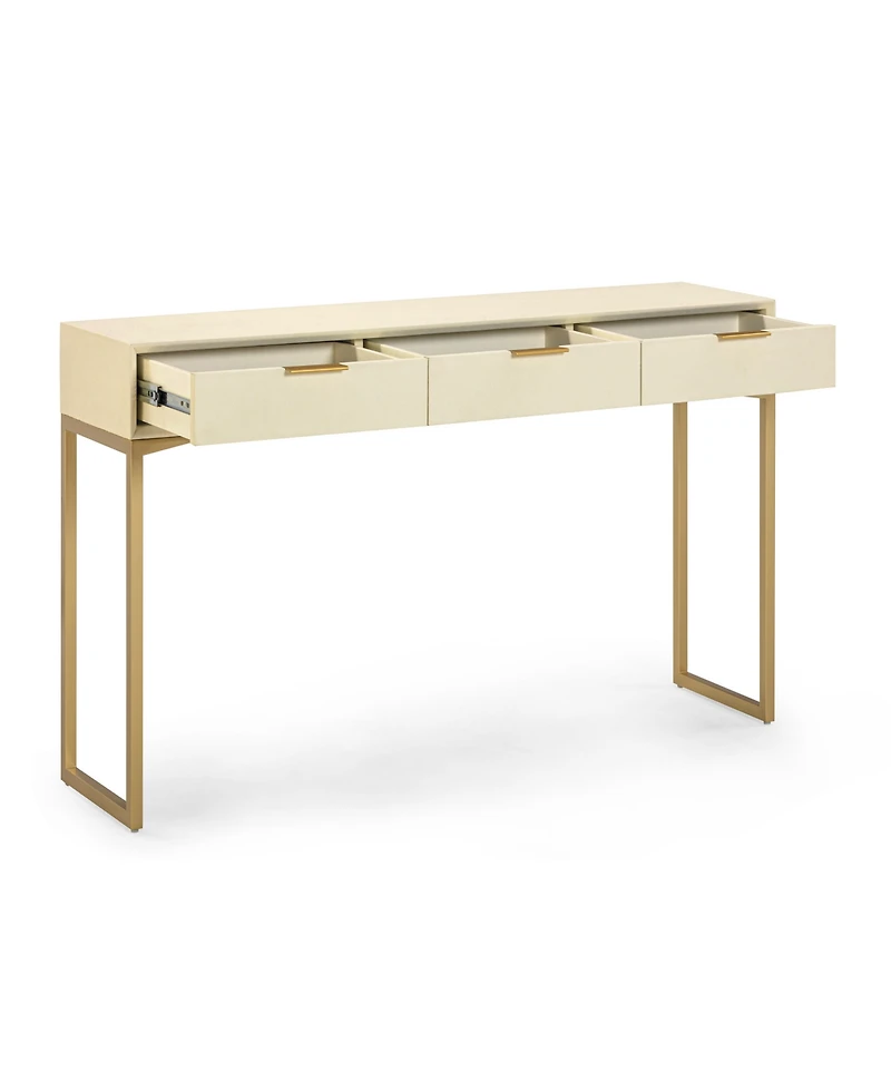 Tov Furniture Pesce Shagreen 29.8" Wood Rectangle Console Table