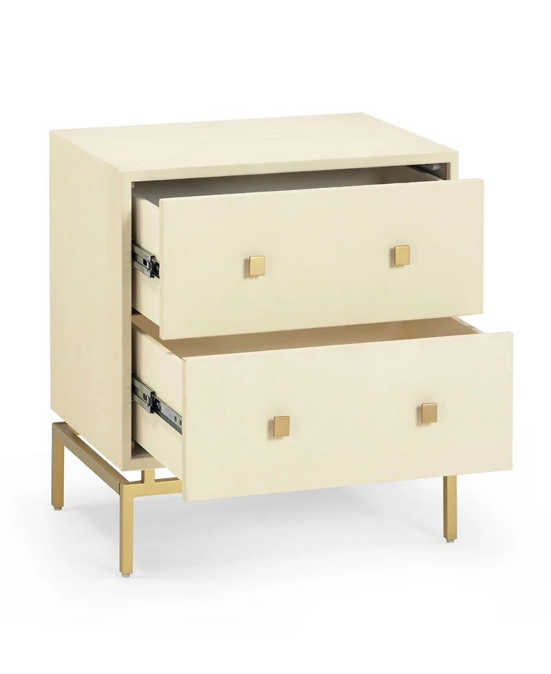 Tov Furniture Pesce 23.3" Wood Shagreen Nightstand