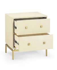 Tov Furniture Pesce 23.3" Wood Shagreen Nightstand