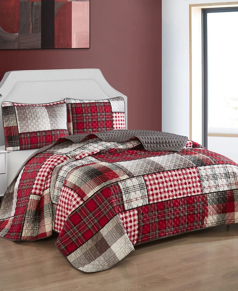 Stratford Park Thomas Geometric 3-Piece Quilt Set