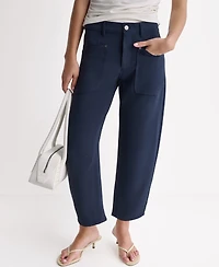 Bcbg Women's Soft Barrel Leg Mid-Rise Pants