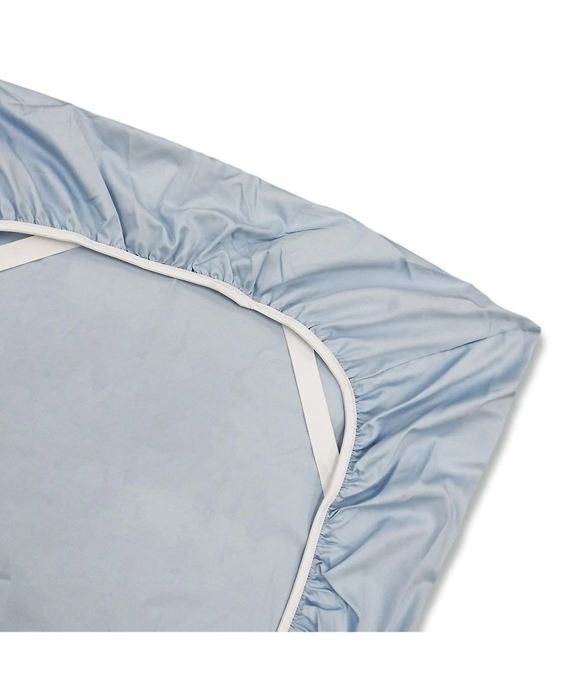 Low Profile Fitted Sheet (7-10 Inches) 100% Cotton Sateen Made in Usa, Twin Xl