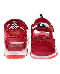 Disney Cars Boys Lightning McQueen Hook and Loop Sport Sandals – Open Toe (Little Kids)