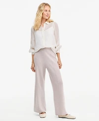 Charter Club Women's 100% Cashmere High-Rise Flare-Leg Pull-On Pants, 28" Inseam, Macy's Exclusive