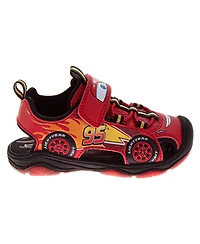 Disney Little Boys Cars Lightning McQueen Hook and Loop Sport Sandals