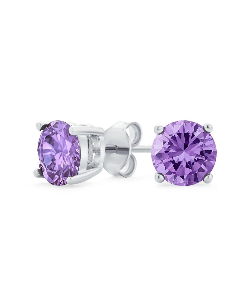 Bling Jewelry 4CTW Round Cz Solitaire Stud Earrings and Pendant Necklace Set .925 Sterling Silver