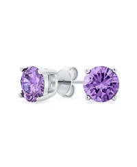 Bling Jewelry 4CTW Round Cz Solitaire Stud Earrings and Pendant Necklace Set .925 Sterling Silver