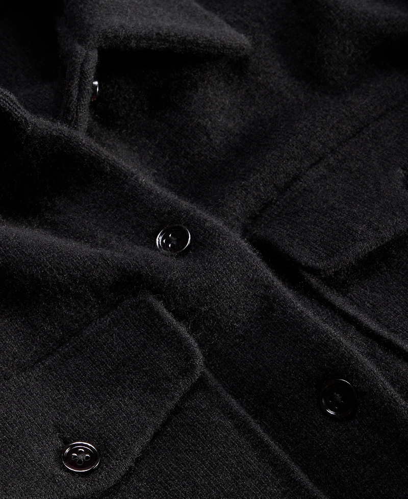 Charter Club Women's Cashmere Collared Shacket, Macy's Exclusive