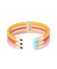 Betsey Johnson Pink Best In Class Triple Pencil Bangle Bracelet