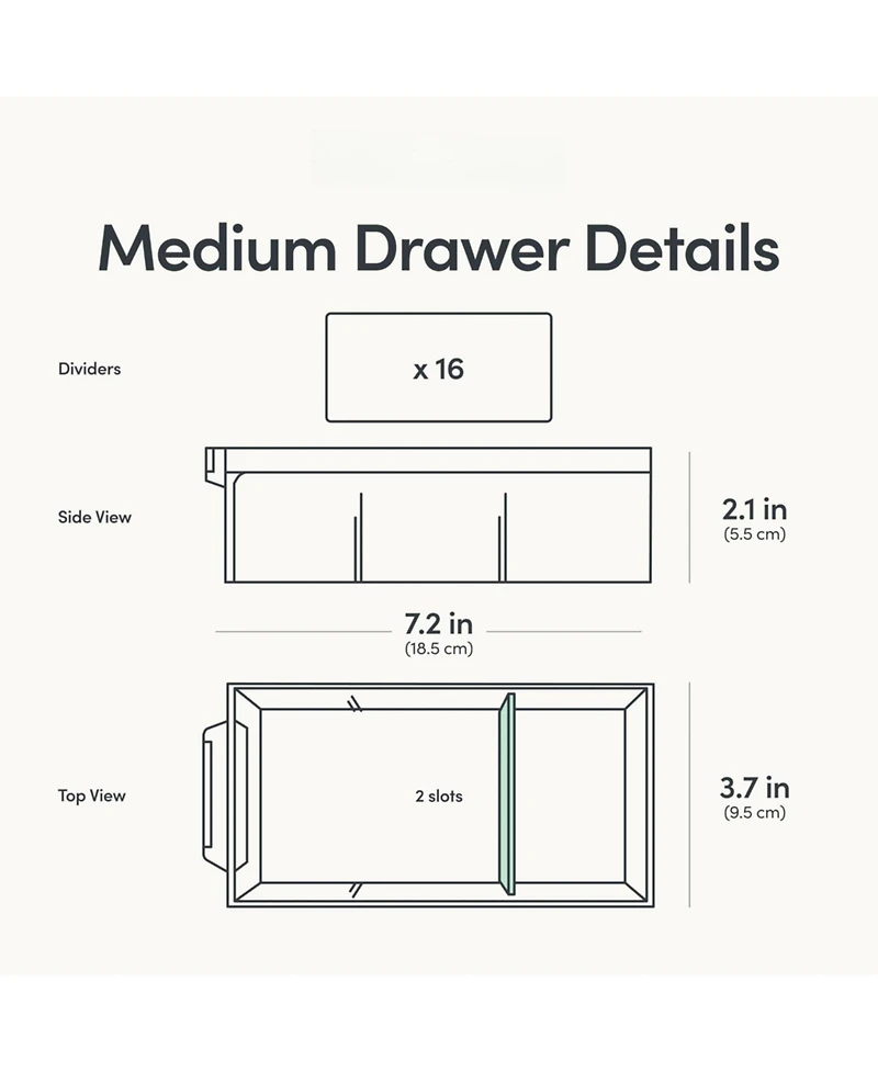 Xdovet 16-Drawer Stackable Organizer Cabinet