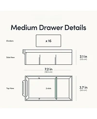 Xdovet 16-Drawer Stackable Organizer Cabinet