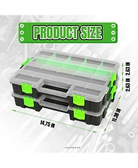 Xdovet Tool Box Organizer Removable Dividers Transparent Lid