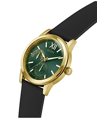 Guess Men's Gold-Tone Silicone Strap Watch 42mm