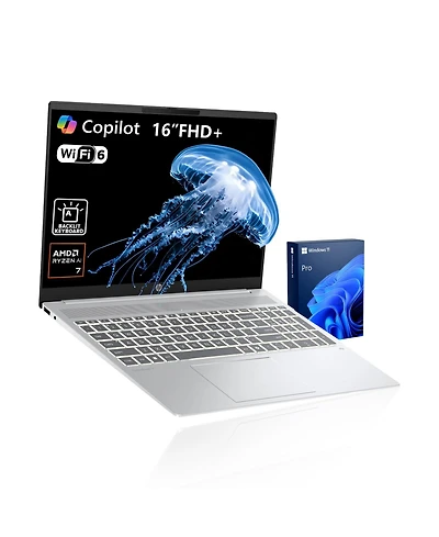 Hp OmniBook 5 16" Ai Laptop Amd Ryzen Ai 7 16GB Ram Amd Radeon Graphics 1TB Ssd Storage Windows 11 Pro 60Hz