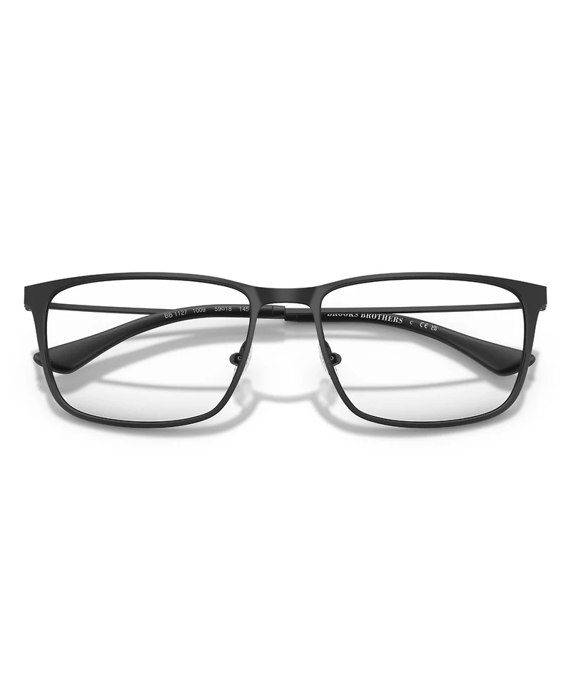 B by Brooks Brothers Men's Rectangle Eyeglasses, BB1127