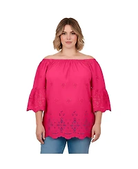Avenue Plus Convertible Eyelet Women's Tunic