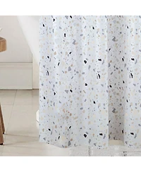 Rt Designers Collection 90GSM Peva Glit Printed Terrazzo Shower Curtain.