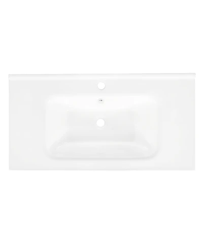 Busdays 35.6 Inch Ceramic Bathroom Sink Basin Only Without Cabinet