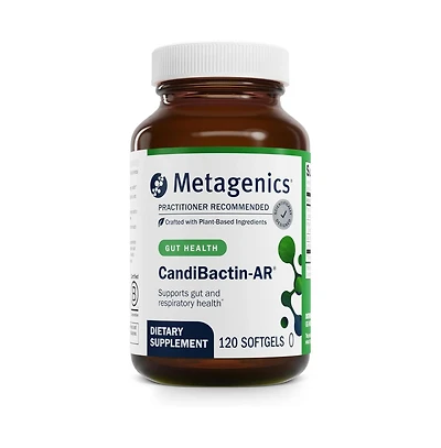 Metagenics CandiBactin-ar Oregano and Thyme Oils with Sage and Lemon Balm for Digestive Health, Microbial Balance and Gi Support, 120 Softgels