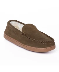 Minnetonka Men's Suede Pile Lined Hardsole Venetian Slippers