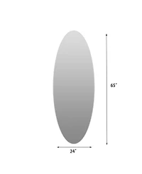 Laoties Oval Full Length Wall Mirror, Wall-Mounted Body Mirror for Bedroom and Entryway