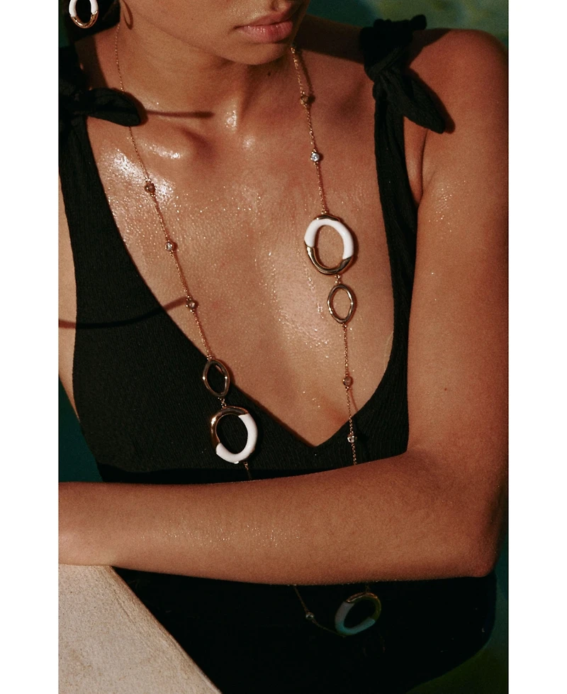 Retro Chic Time Ripples Large Necklace