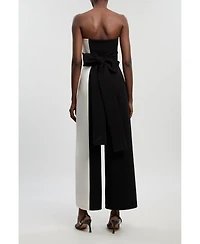 Karen Millen Women's Soft Tailored Bandeau Jumpsuit