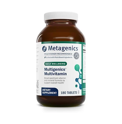 Metagenics Multigenics Multivitamin Daily Multivitamin with Beta Carotene, Folic Acid, Calcium and Magnesium Supports Bone, Heart 180 Tablets