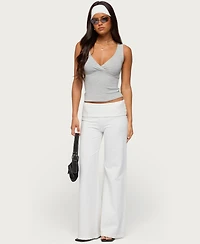 Edikted Women's Lalisa V Neck Ribbed Tank Top