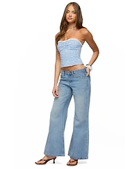 Edikted Women's Zeffey Strapless Eyelet Corset