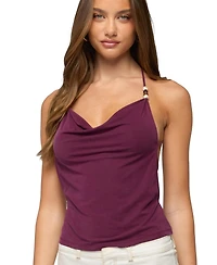 Edikted Women's Turner Bead Cowl Neck Backless Top